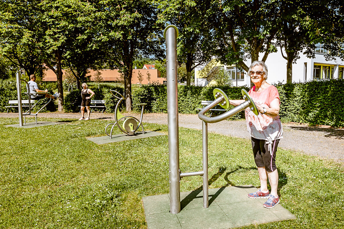 Playgrounds for housing estates - active stations in a residential area.